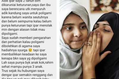 Cerita Wanita yang Sarankan Adik Kandungnya Poligami karena 2 Tahun Nikah Tak Punya Anak