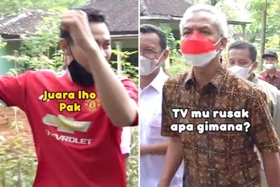 Fans MU Ngomong akan Juara di Depan Ganjar Pranowo: TV-mu Rusak?
