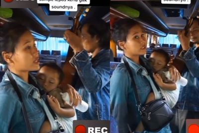 Ngamen Sambil Gendong Anak, Suara Merdu Pengamen Cantik Ini Tuai Pujian Netizen