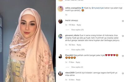 Celine Evangelista Secantik Bidadari Pamer Berhijab, Komen Inul Daratista Disorot