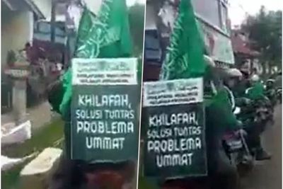 Polisi Segera Panggil Pemotor yang Konvoi Bawa Atribut Khilafah Solusi Tuntas Problema