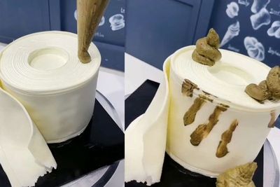 Viral Cake Berbentuk Tisu Toilet Dipenuhi Kotoran Manusia, Netizen: Jadi Gak Nafsu Makan