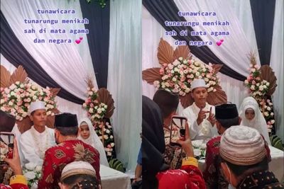 Momen Mengharukan Pasangan Tunawicara & Tunarungu Menikah, Ijab Kabul Pakai Bahasa Isyarat