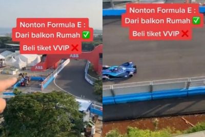 Viral! Gak Perlu Beli Tiket, Pemuda Ini Bisa Nonton Formula E dari Balkon Rumah