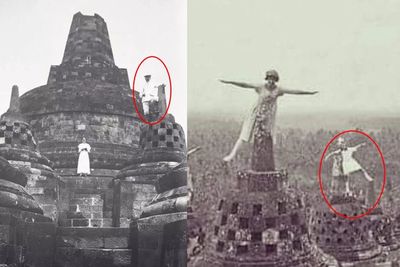 Beredar Foto-Foto Jadul Turis Asing di Candi Borobudur, Publik Geram Lihat Posenya