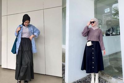 5 Inspirasi OOTD Hijab Rok Panjang Kekinian, Terbaru 2022!
