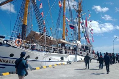 Gubernur Sultra Apresiasi Muhibah Jalur Rempah KRI Dewaruci yang Kunjungi Baubau