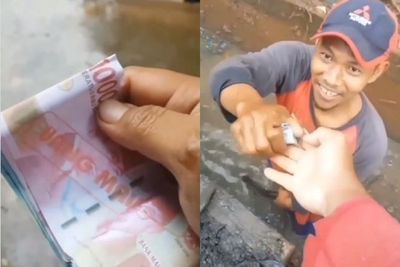 Viral Aksi Pria Prank Pekerja Selokan dengan Kasih Upah Uang Palsu, Tuai Kecaman