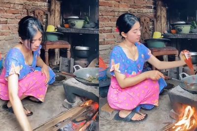 Viral Wanita Cantik Masak Seafood Pakai Kayu Bakar, Warganet Sebut Cuma Buat Konten
