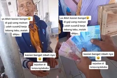 Kakek yang Kerja Tebang Tebu Digaji Uang Mainan, Warganet Sumpah Serapah Pelaku
