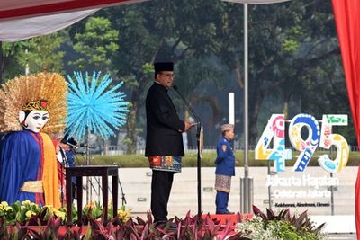 HUT DKI ke-495, Anies Ucapkan Terima Kasih ke Gubernur dan Wakil Gubernur Terdahulu