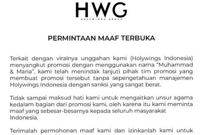 Holywings Minta Maaf Diprotes Promo Minuman Alkohol yang Bernama Muhammad & Maria