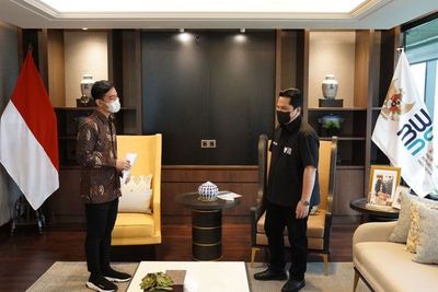 Erick Thohir Terima Kunjungan Gibran Rakabuming