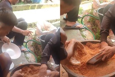 Bukan Pakai Air, Piring Kotor di Hajatan Ini Dicuci dengan Cara Unik, Warganet Heran