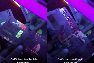 Penampakan Uang Rupiah di Sinar Ultraviolet Bikin Kagum, Warganet Sentil Keamanannya