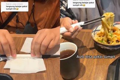 Wanita Ini Bagikan Cara Mudah Pakai Sumpit, Biar Enggak Malu Makan Bareng Gebetan