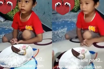 Gemas! Tahu Lele Peliharaan Dimasak Jadi Lauk, Bocah Ini Menangis Minta Ziara ke Kuburan