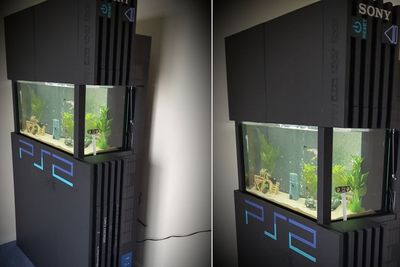 Kreatif! Seorang Gamer Bikin Akuarium dengan Bentuk Konsol PS2