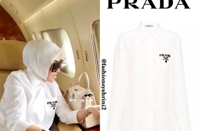 Wow! Heboh Syahrini Pakai Kemeja Putih Branded, Harganya Gak Kaleng-kaleng