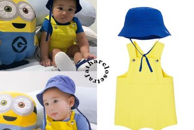 Gemas Banget! Rayyanza Pakai Kostum Minions Nih Moms