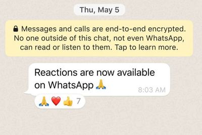 Reactions di WhatsApp Sekarang Bisa Gunakan Semua Emoji!