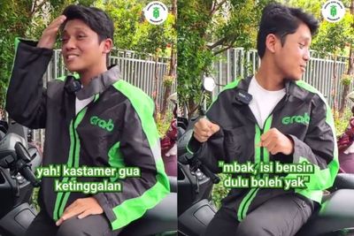Gegara Buru-Buru, Driver Ojol ini Sampai Tinggalkan Penumpang di Pom Bensin