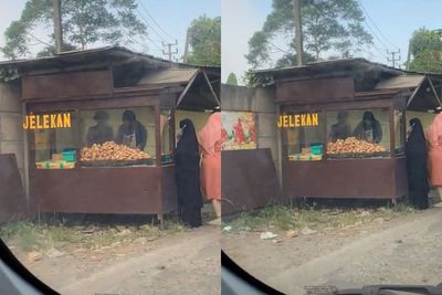 Ngakak! Tulisan Jelekan di Gerobak Penjual Gorengan Ini Bikin Netizen Salfok