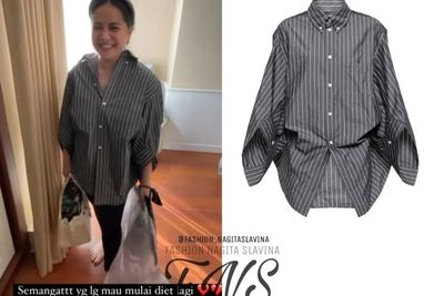 Nagita Slavina Pakai Kemeja Simpel Branded,Netizen Ingat HUT RI