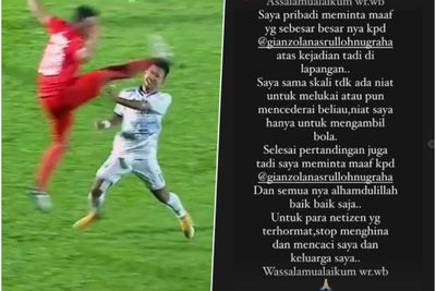 Tendang Kepala Gian Zola, Bek Borneo FC Agung Prasetyo: Setop Hina Saya dan Keluarga