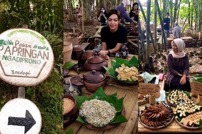 Najwa Shihab Nikmati Makanan Tradisional di Pasar Papringan, Suasananya Asri Banget