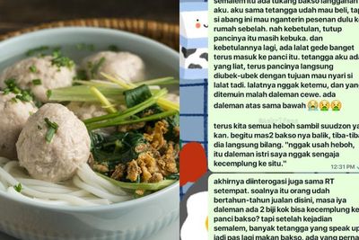 Jijik! Pembeli Temukan Celana Dalam Wanita di Kuah Bakso Gerobakan, Netizen: Pesugihan