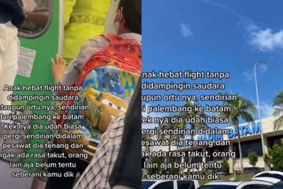 Viral! Bocah Laki-Laki Naik Pesawat Sendirian, Netizen: Naik Angkot Sendiri Aja Takut