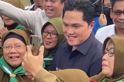 Erick Thohir Disambut Hangat Para Ibu Guru PAUD Muhammadiyah Purwokerto