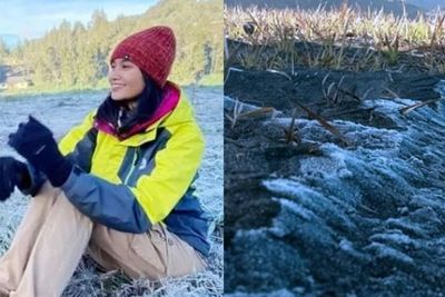 Wow, Kaki Gunung Semeru Membeku! Fenomena Embun Upas Menarik Wisatawan