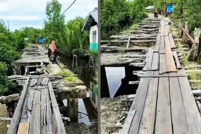 Jembatan Sakaratul Maut Akhirnya Diperbaiki, Sebelumnya Melintas di Sini Taruhan Nyawa