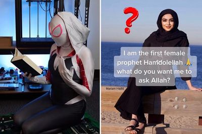 TikToker Hijab Ini Pakai Kostum Spiderman Sambil Ngaji Sampai Ngaku Nabi Wanita Pertama