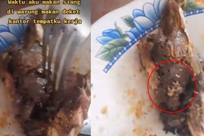Waduh! Sudah Selesai Makan, Pria Ini Baru Sadar Ada Belatung Menggeliat di Kepala Ikan