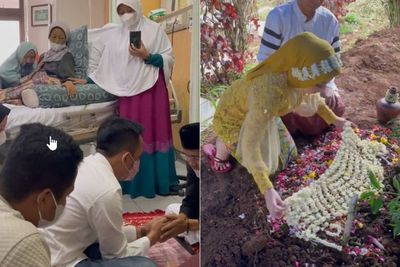 Momen Pengantin Akad di Depan Ibu sebelum Meninggal, Netizen Salfok ke Tatapan Sang Ibu