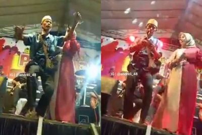 Viral, Kakek Pengamen Joget dan Nyawer Biduan di Atas Panggung, Butuh Hiburan?