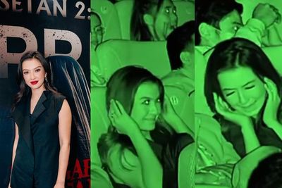 Raline Shah Terciduk Nonton Pengabdi Setan 2, Ekspresinya Gelisah sampai Tutup Telinga