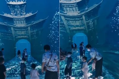 Keren! Warga di China Bisa Rasakan Sensasi Keliling Kota Tua di Bawah Laut