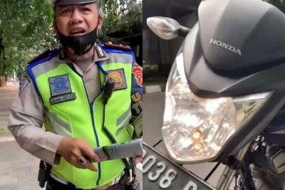 Pria Ini Debat dengan Polisi Usai Ditilang, Padahal Hidupkan Lampu Dekat saat Naik Motor