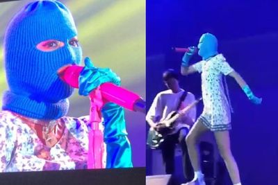 Widi Vierratale Pakai Topeng Saat Manggung, Netizen: Outfit Rampok Aja Keren!