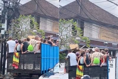 Viral! Rombongan Bule Naik Truk Tamasya Keliling Bali, Netizen: OTW Tabligh Akbar