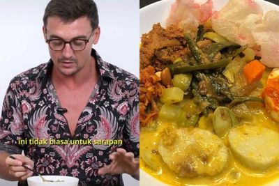 Reaksi Bule Nyicipin Lontong Sayur: Kaget, Tidak Direkomendasikan untuk Sarapan