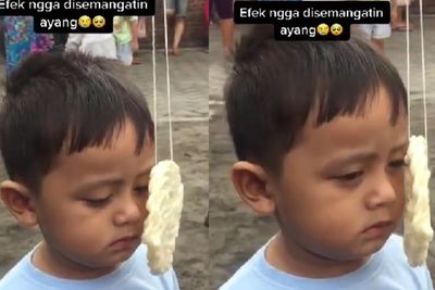 Viral, Momen Lucu Bocah Ikut Lomba Makan Kerupuk, Cuma Pasrah Tanpa Aksi