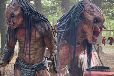 Behind The Scene Feral Predator di Film Prey , Kostum dan Topeng Mengerikan!