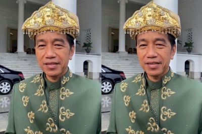 Presiden Joko Widodo Tampil Beda Pakai Baju Paksian Bangka: Keren Banget Pak Presidenku