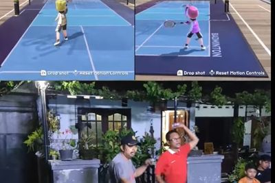 Main Nintendo Switch Sports, Bapak-bapak Ini Gak Kalah Jago dari Gen Z!