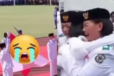 Gagal Kibarkan Bendera Merah Putih, Paskibraka Solo Menangis Histeris sampai Teriak-Teriak